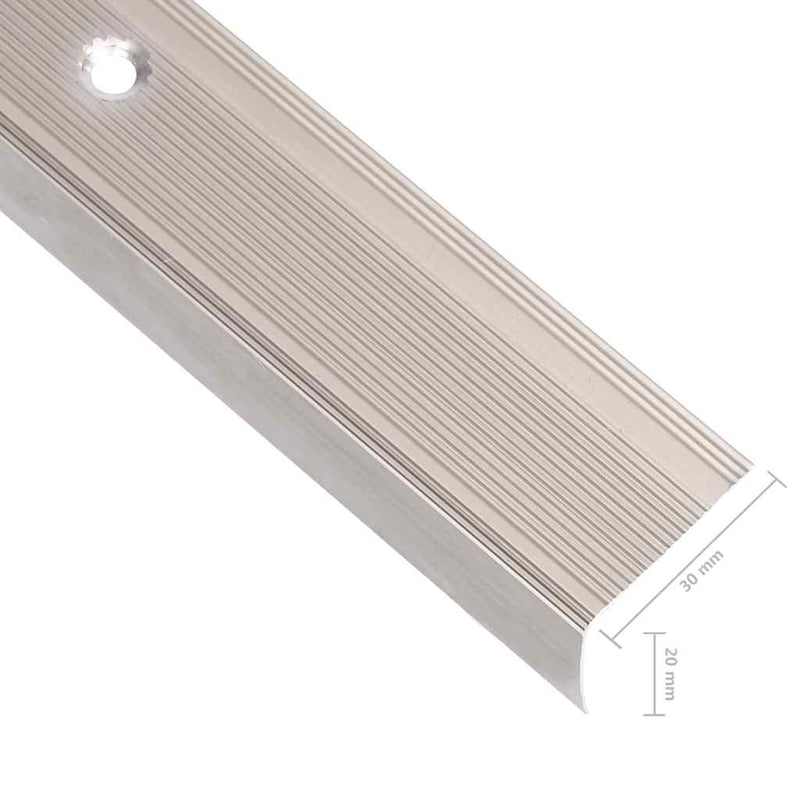 Profile trepte în formă de L, 15 buc. șampanie 90 cm aluminiu