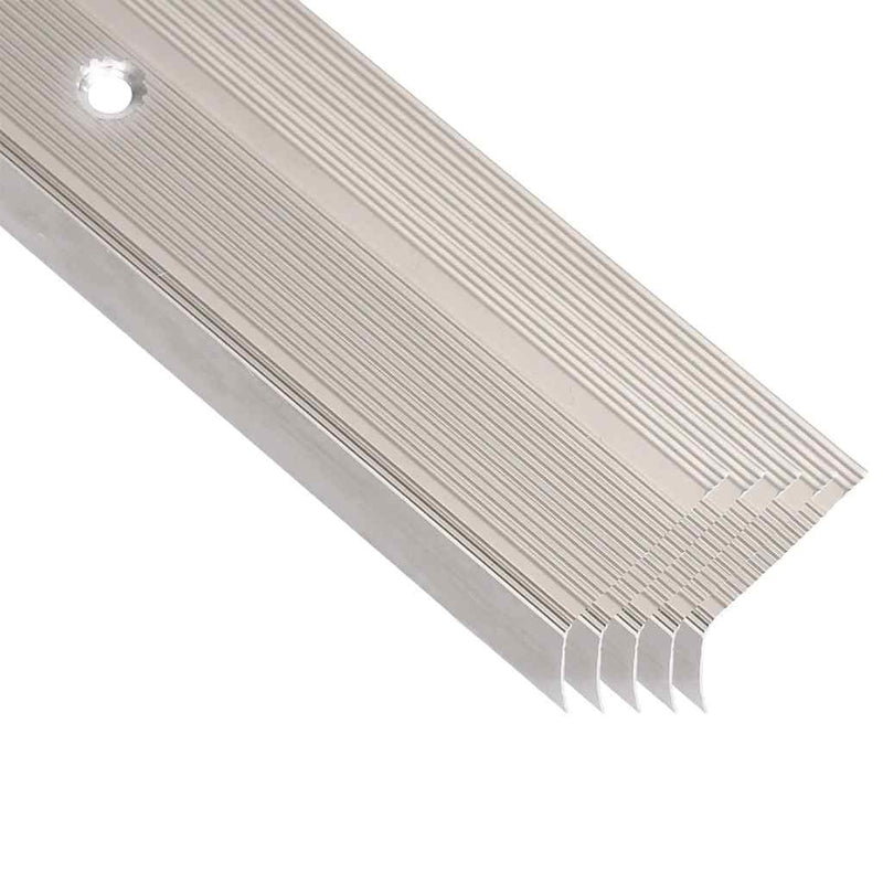 Profile trepte în formă de L, 5 buc. șampanie 100 cm aluminiu