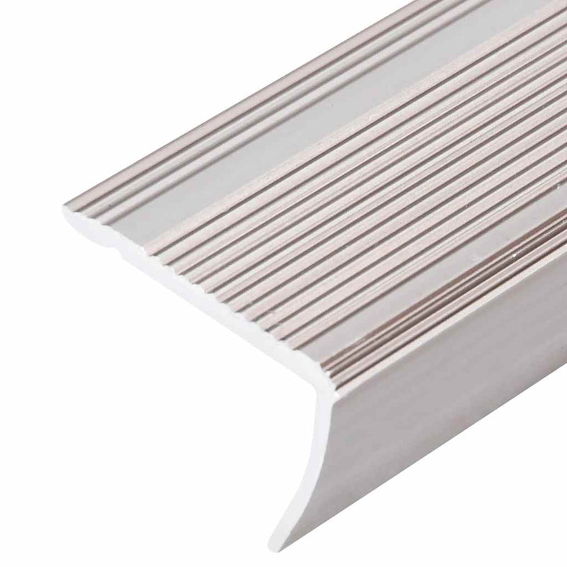 Profile trepte în formă de L, 5 buc. șampanie 100 cm aluminiu