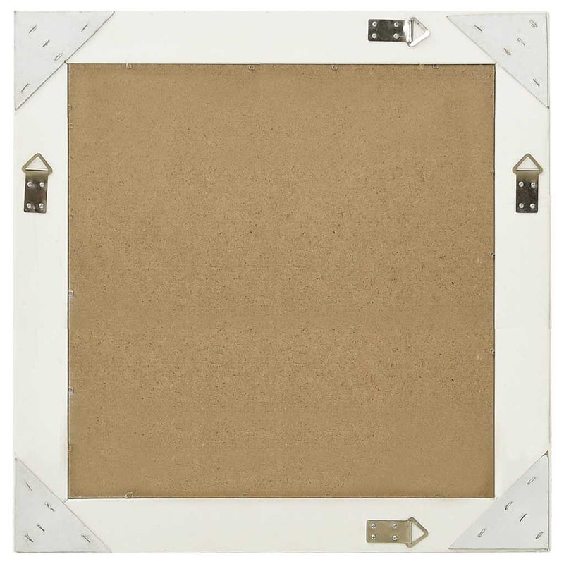 Oglindă de perete în stil baroc, alb, 60 x 60 cm