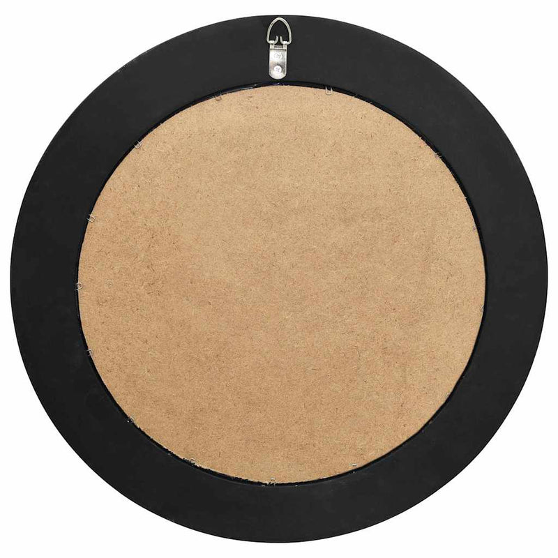 Oglindă de perete în stil baroc, negru, 50 cm