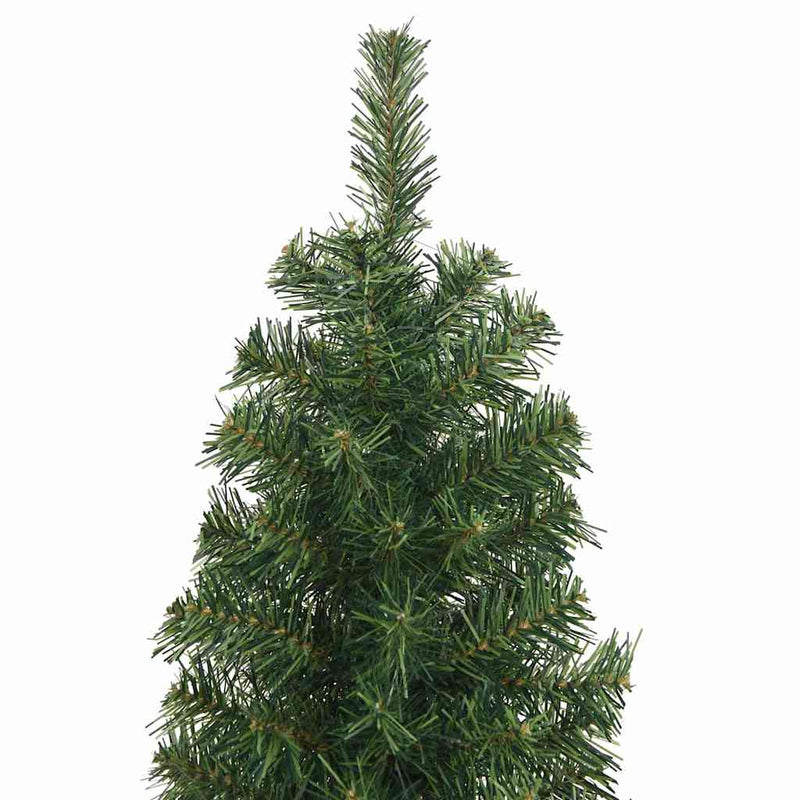 Pom de Crăciun artificial subțire cu suport verde 240 cm PVC