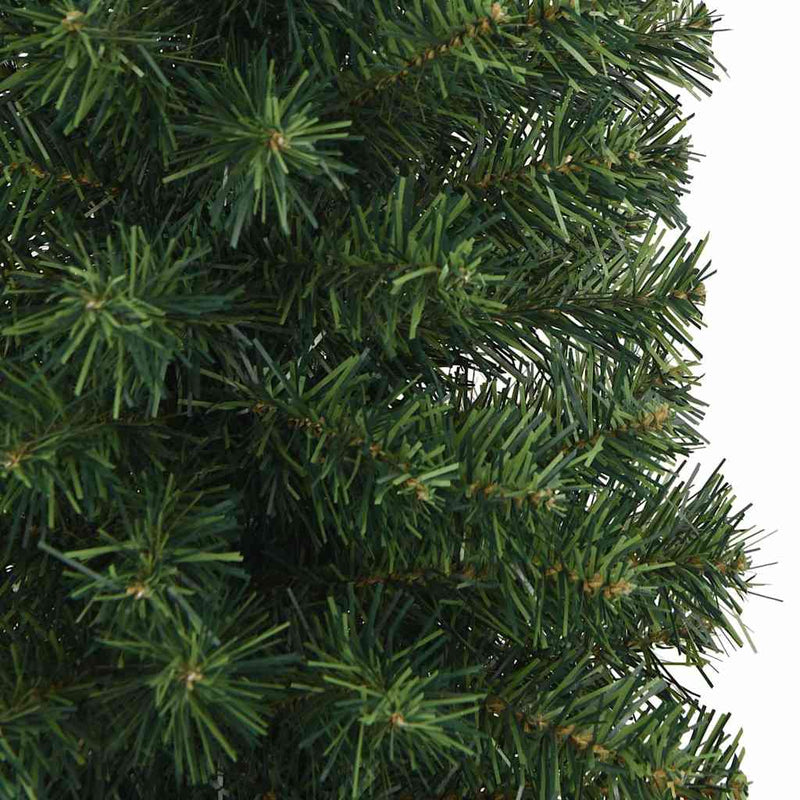 Pom de Crăciun artificial subțire cu suport verde 240 cm PVC