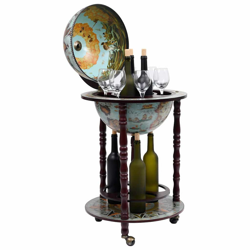 Bar tip glob pământesc suport sticle de vin, albastru, eucalipt