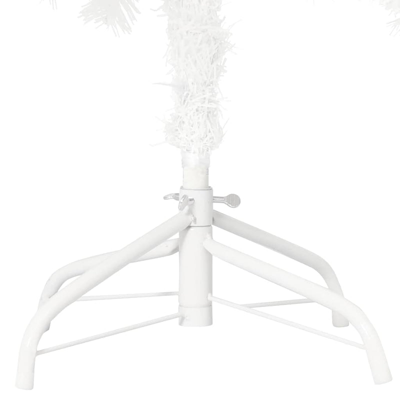 Brad de Crăciun artificial, ace cu aspect natural, alb, 150 cm