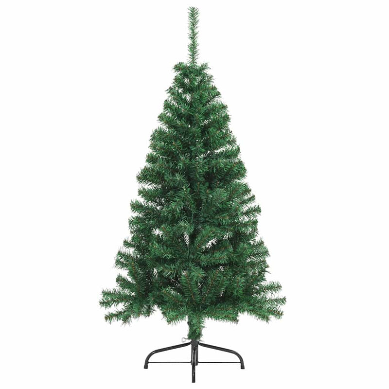 Jumătate pom Crăciun artificial cu suport, verde, 150 cm, PVC