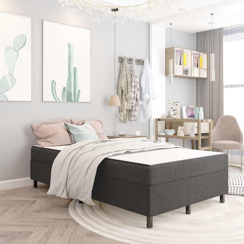 Pat continental, gri închis, 120 x 200 cm, material textil