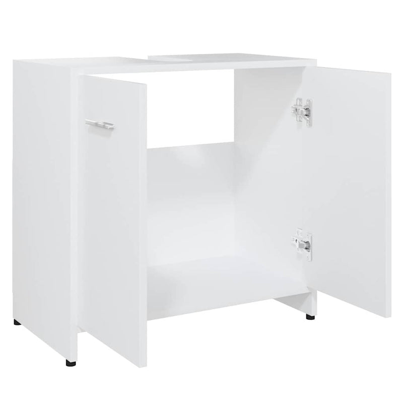 Dulap de baie, alb, 60x33x61 cm, lemn prelucrat
