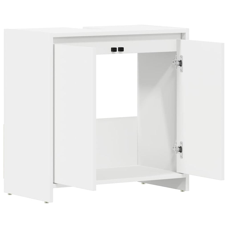 Dulap de baie, alb, 60x33x60 cm, lemn prelucrat