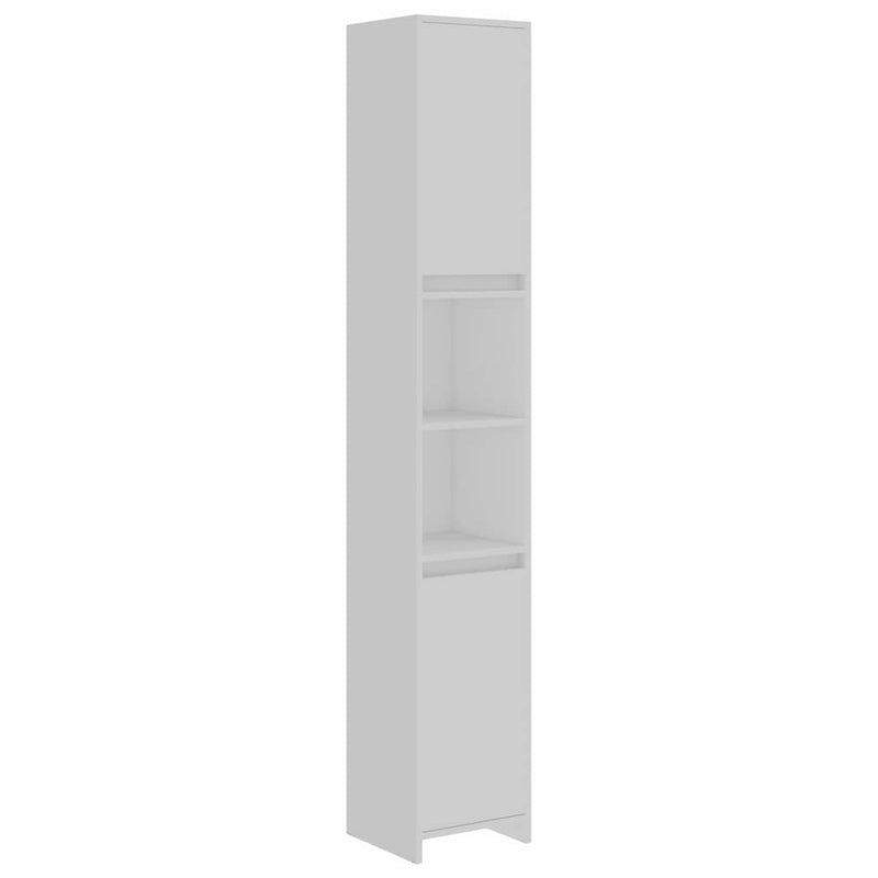 Dulap de baie, alb, 30x30x183,5 cm, lemn prelucrat