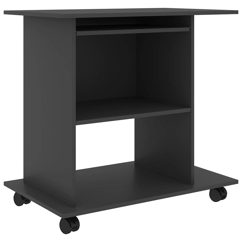 Birou de calculator, gri, 80 x 50 x 75 cm, PAL