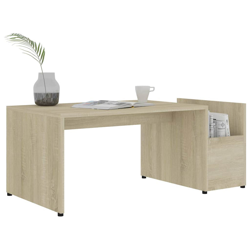 Măsuță de cafea, stejar sonoma, 90 x 45 x 35 cm, lemn prelucrat