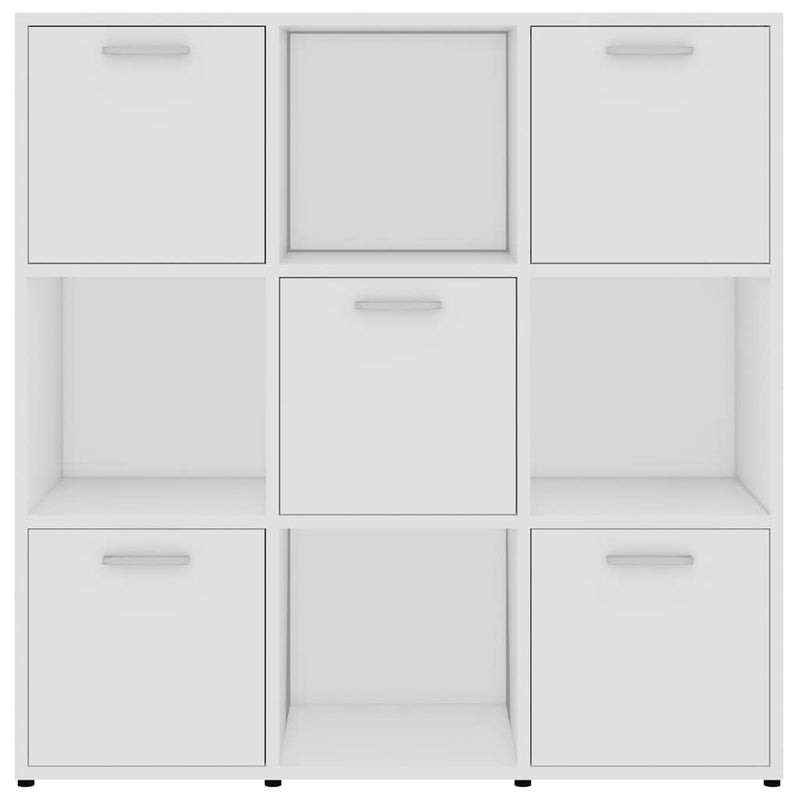 Bibliotecă, alb, 90x30x90 cm, lemn prelucrat