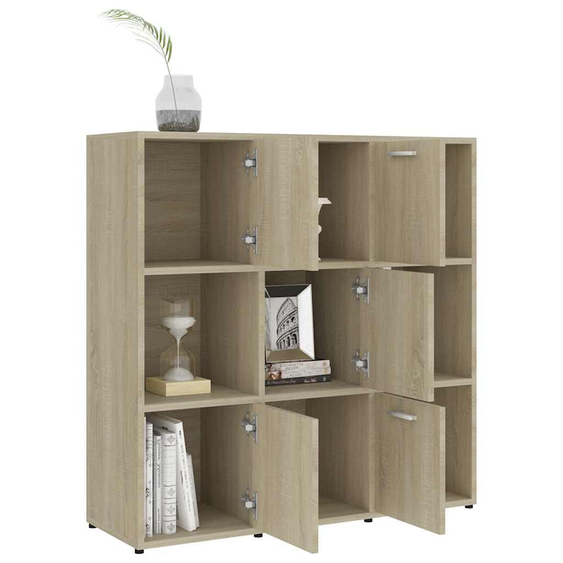 Bibliotecă, stejar Sonoma, 90 x 30 x 90 cm, lemn prelucrat