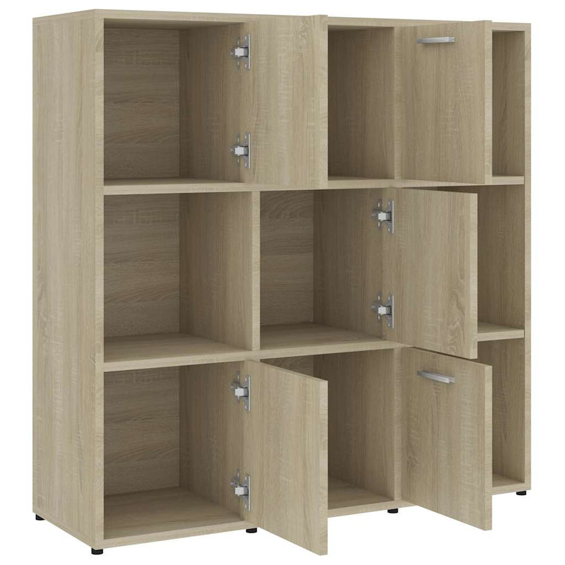 Bibliotecă, stejar Sonoma, 90 x 30 x 90 cm, lemn prelucrat