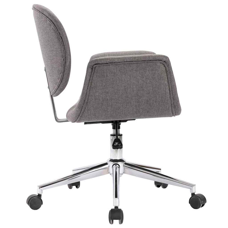 Scaun de birou pivotant, gri, material textil