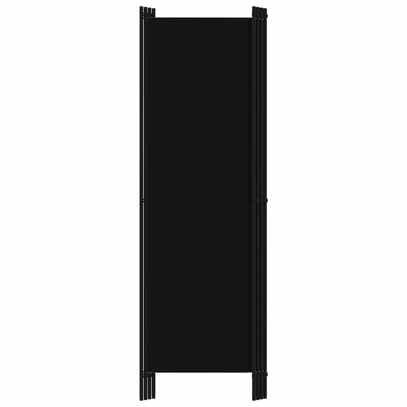 Paravan de cameră cu 4 panouri, negru, 200 x 180 cm