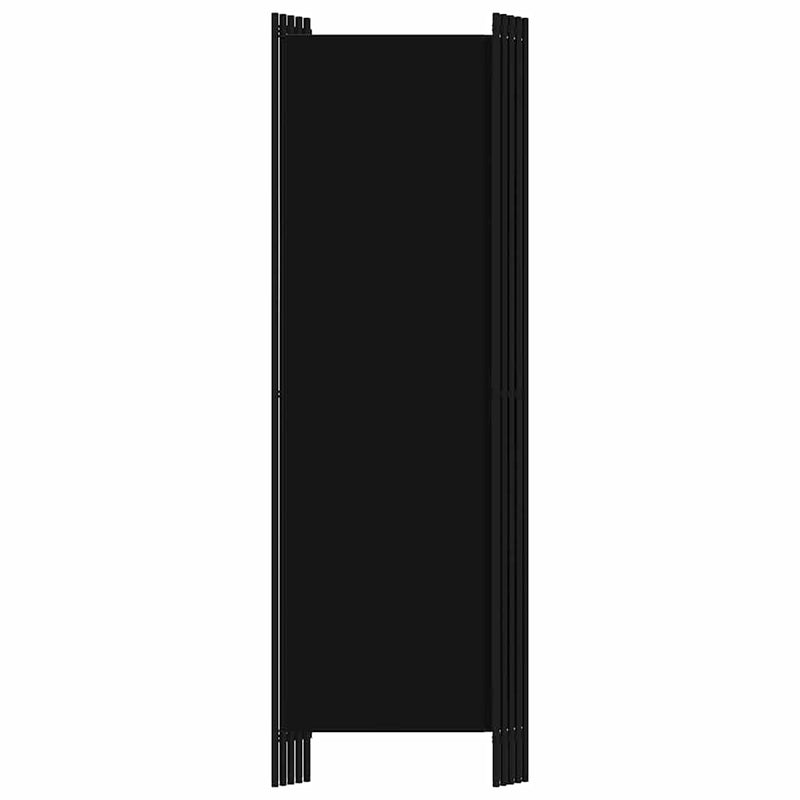 Paravan de cameră cu 5 panouri, negru, 250 x 180 cm