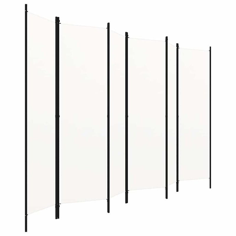 Paravan cameră cu 6 panouri, alb, 300 x 180 cm