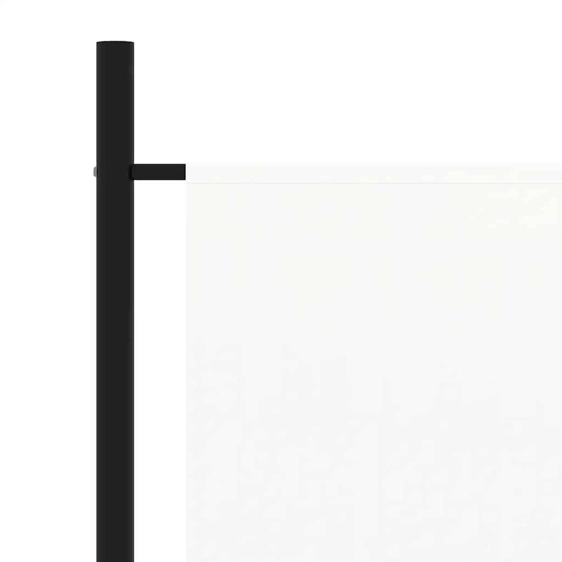 Paravan de cameră cu 3 panouri, alb, 260 x 180 cm, textil