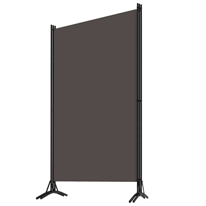 Paravan de cameră cu 3 panouri, antracit, 260 x 180 cm, textil