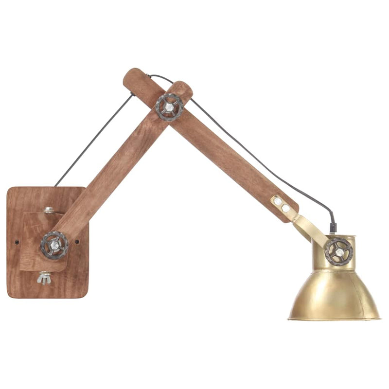 Lampă de perete, stil industrial, alamă, rotund, E27