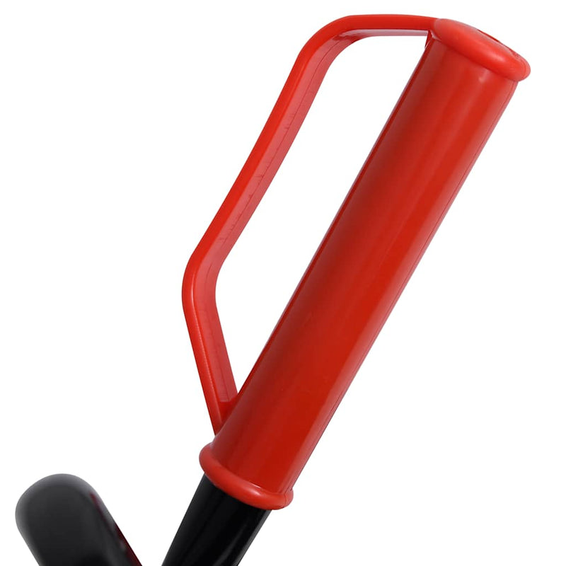 Cărucior telescopic manual, 200 kg, negru și roșu