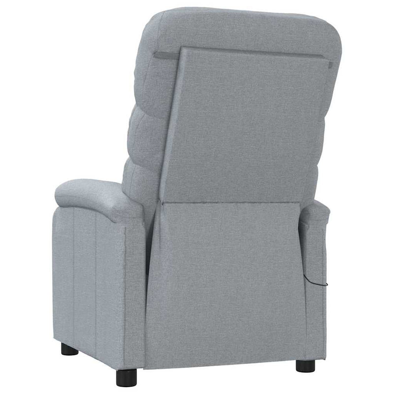 Fotoliu de masaj, gri deschis, material textil