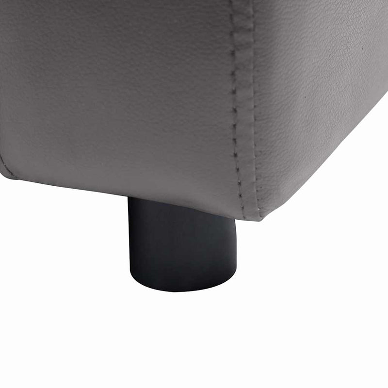 Canapea pentru câini, gri, 80 x 50 x 40 cm, piele ecologică