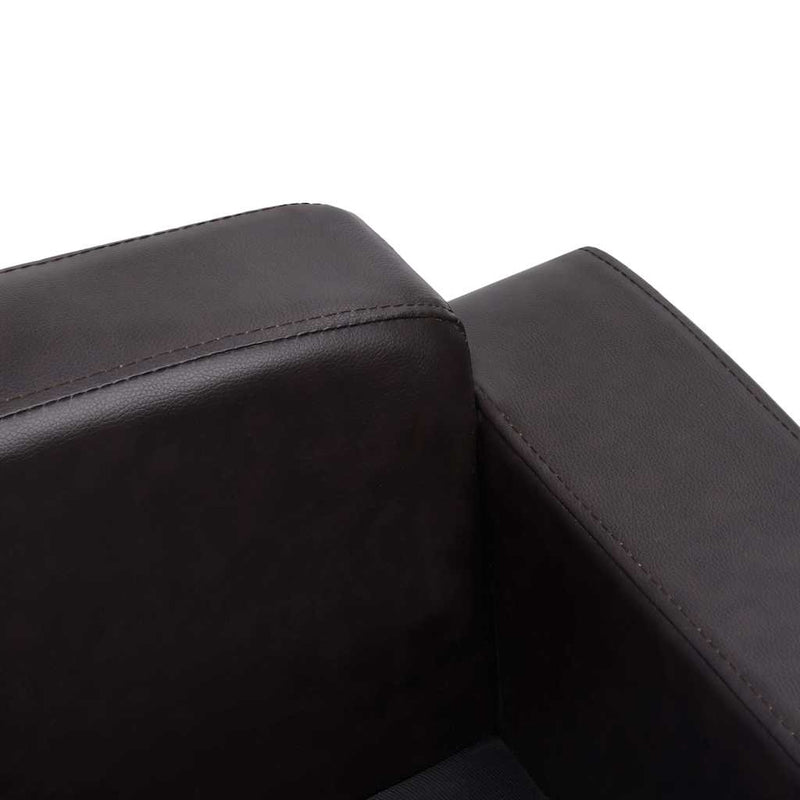 Canapea pentru câini, maro, 80 x 50 x 40 cm, piele ecologică