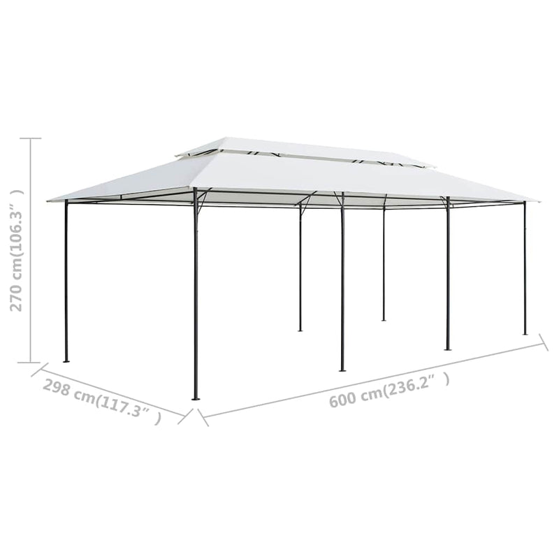 Pavilion, alb, 600 x 298 x 270 cm, 180g/m²