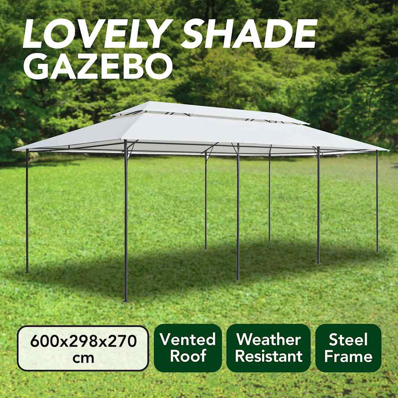Pavilion, alb, 600 x 298 x 270 cm, 180g/m²