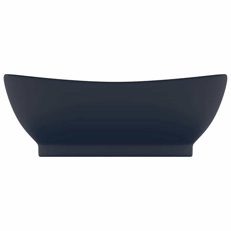 Chiuvetă lux preaplin albastru mat 58,5x39 cm ceramică oval