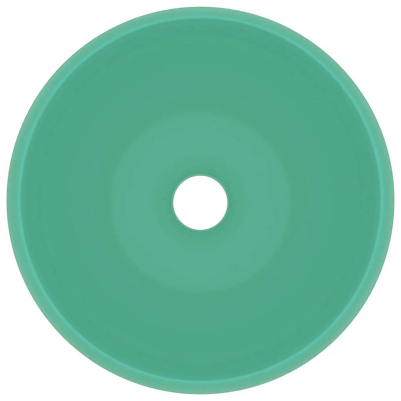 Chiuvetă baie lux verde deschis mat 40x15 cm ceramică rotund