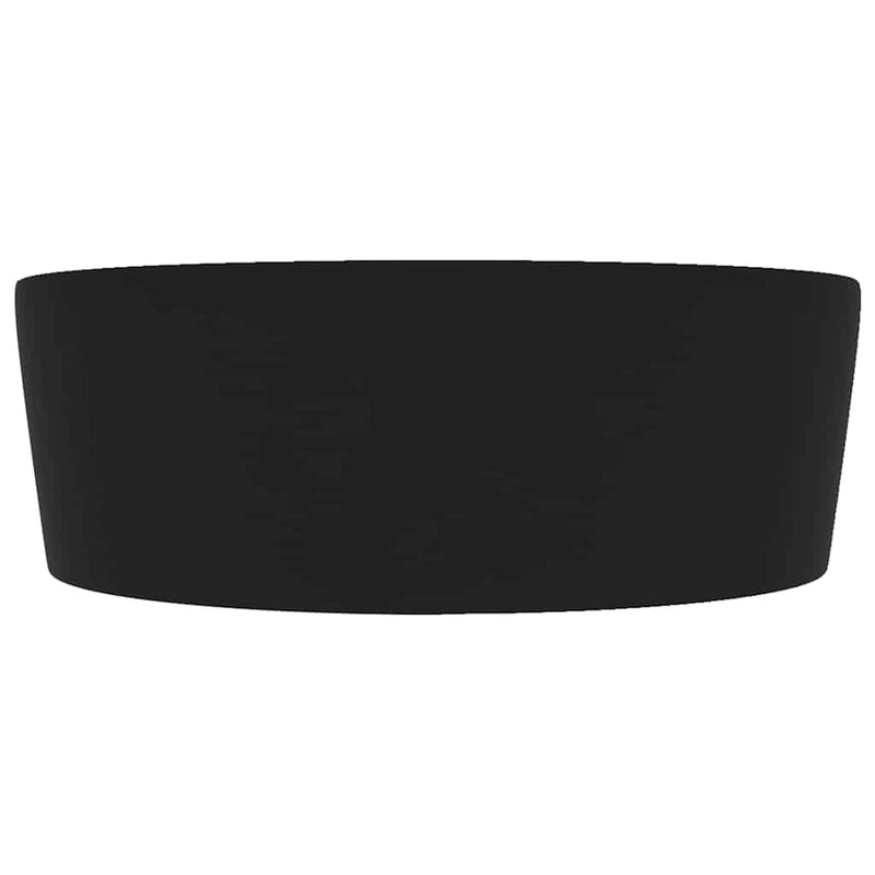 Chiuvetă de lux cu preaplin, negru mat, 36 x 13 cm, ceramică