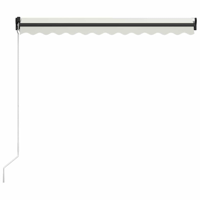 Copertină retractabilă manual cu LED, crem, 300 x 250 cm