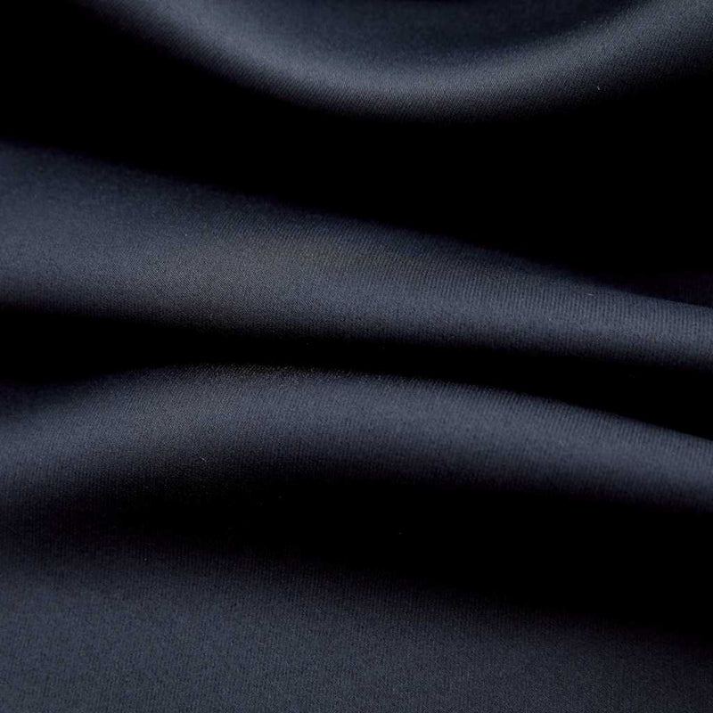 Perdele opace cu inele, 2 buc., negru, 97x213 cm, material textil