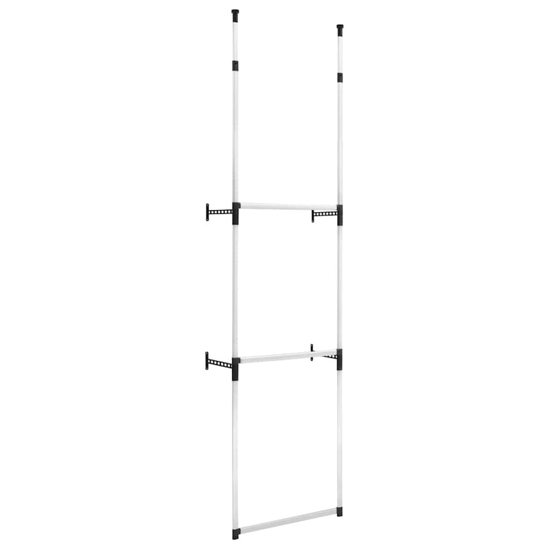 Sistem de garderobă telescopic, cu bare, aluminiu