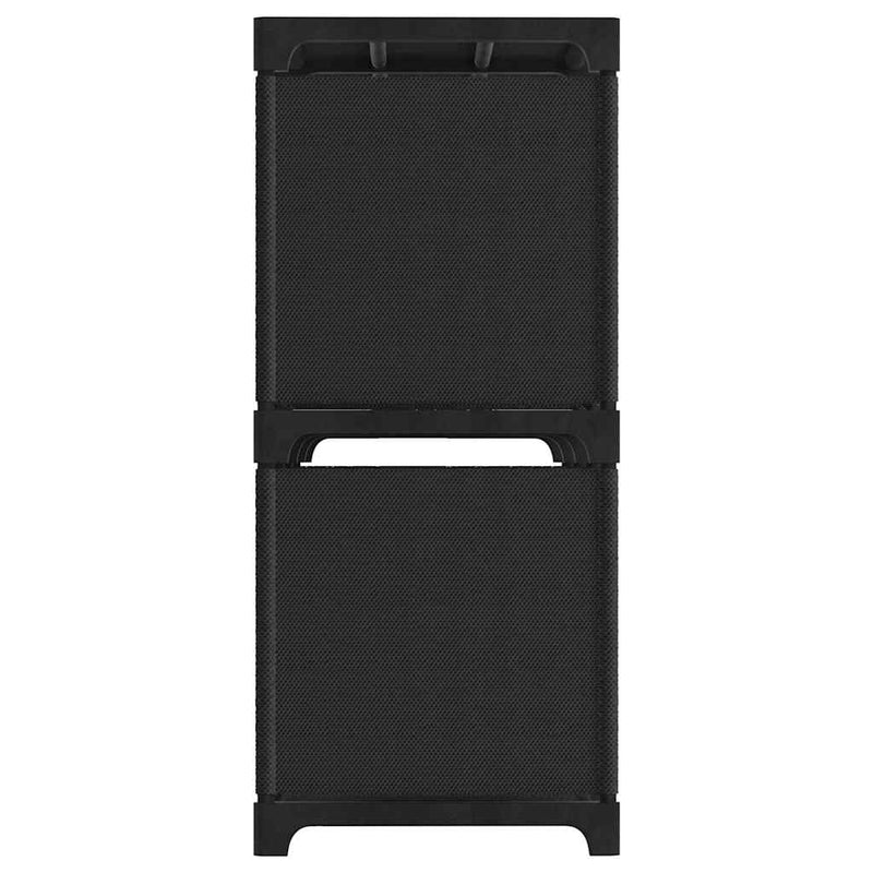 Raft expunere, 5 cuburi, negru, 103x30x72,5 cm, material textil