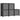 Raft 5 cuburi cu cutii, negru, 103x30x72,5 cm, material textil