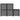 Raft 5 cuburi cu cutii, negru, 103x30x72,5 cm, material textil
