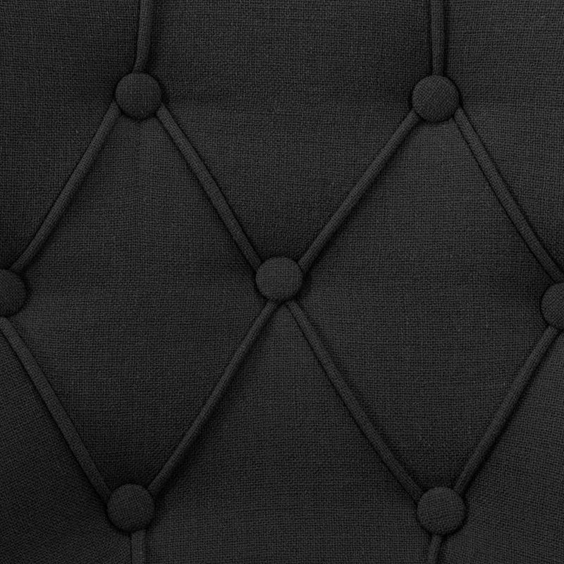 Scaune de bucătărie, 2 buc. negru, textil