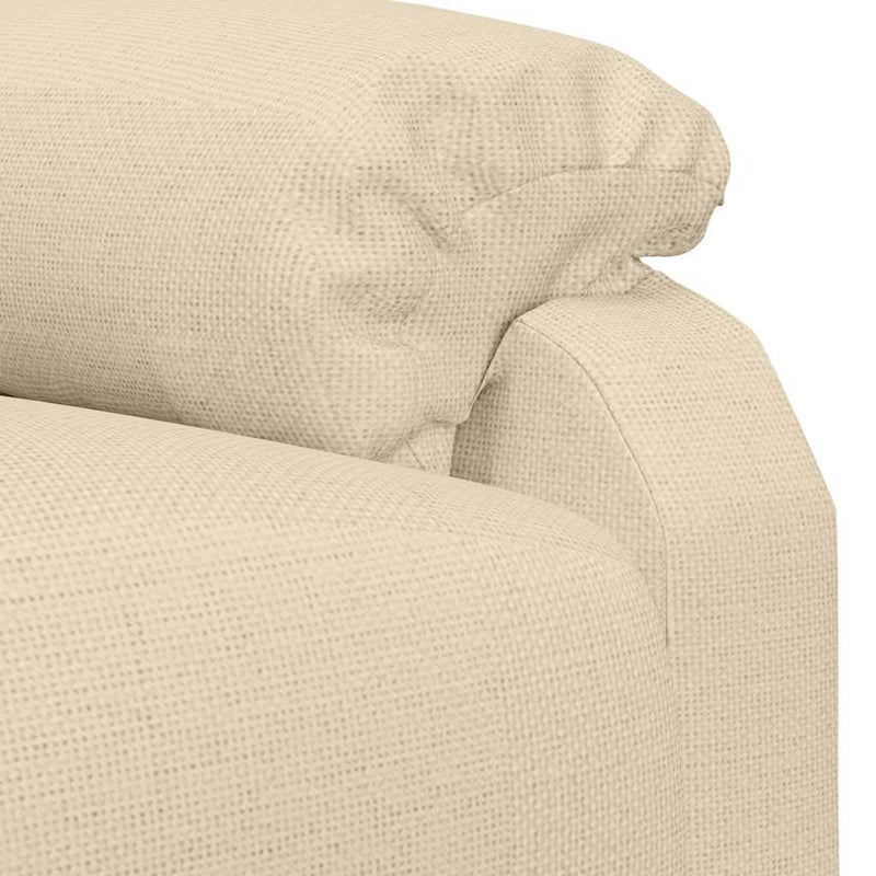 Fotoliu de masaj, crem, material textil