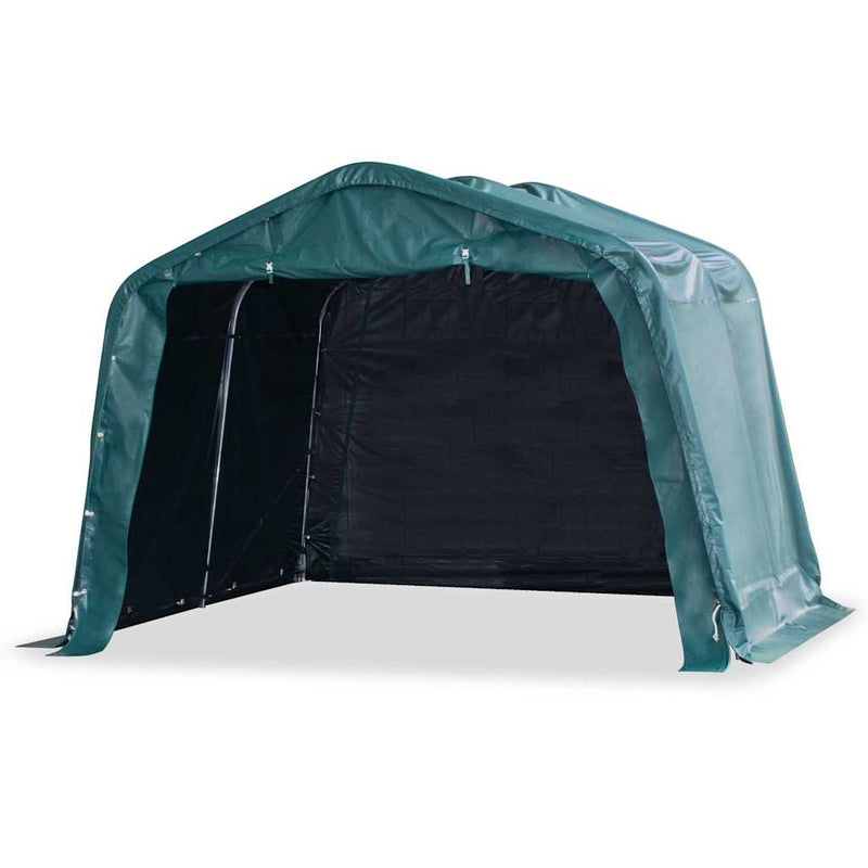 Cort de animale detașabil verde închis 3,3x3,2m PVC 550g/m²