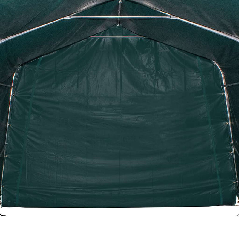 Cort de animale detașabil verde închis 3,3x3,2m PVC 550g/m²