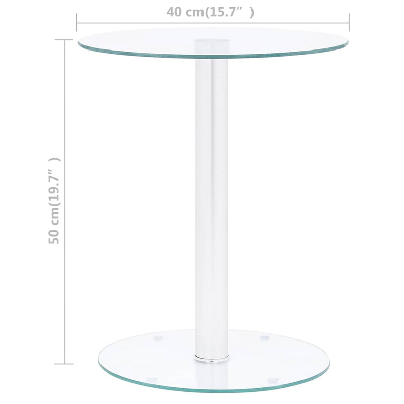 Măsuță de cafea, transparent, 40 cm, sticlă securizată