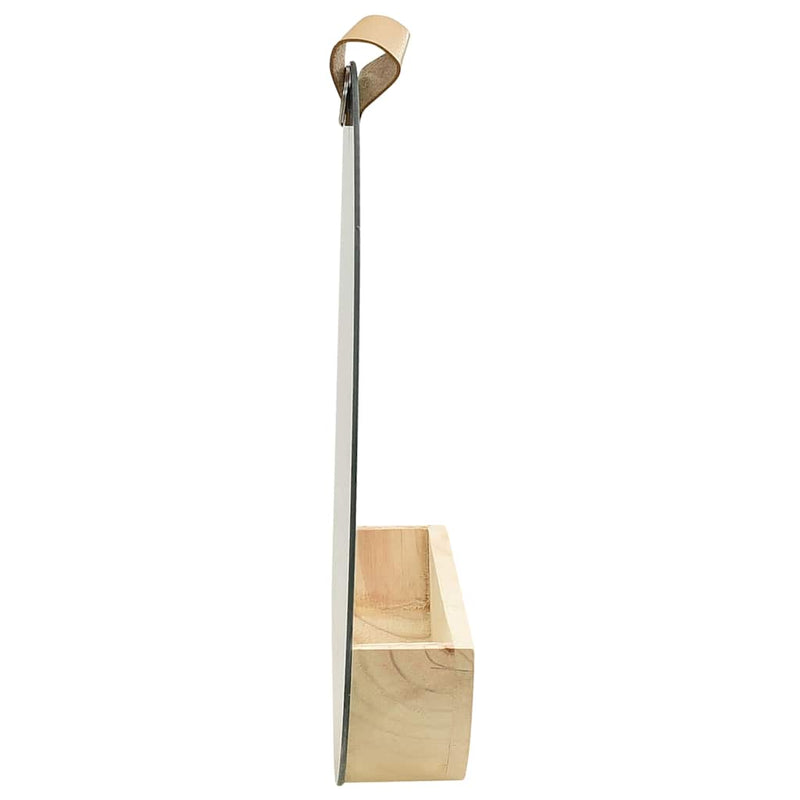 Oglindă de perete, 35 cm, lemn masiv de pin