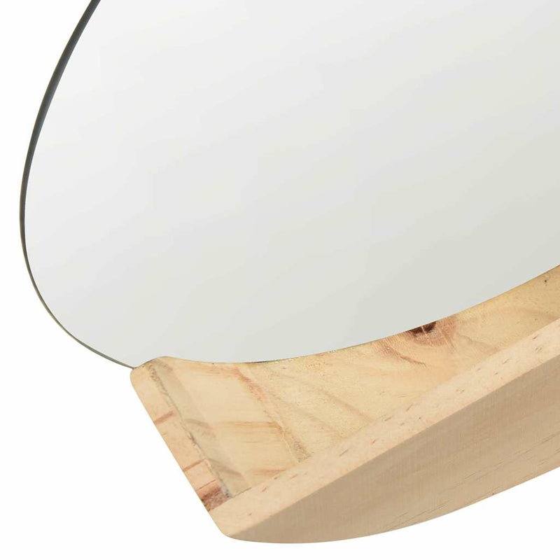 Oglindă de perete, 35 cm, lemn masiv de pin
