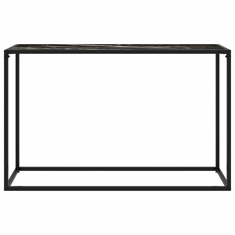 Masă consolă, negru, 120x35x75 cm, sticlă securizată