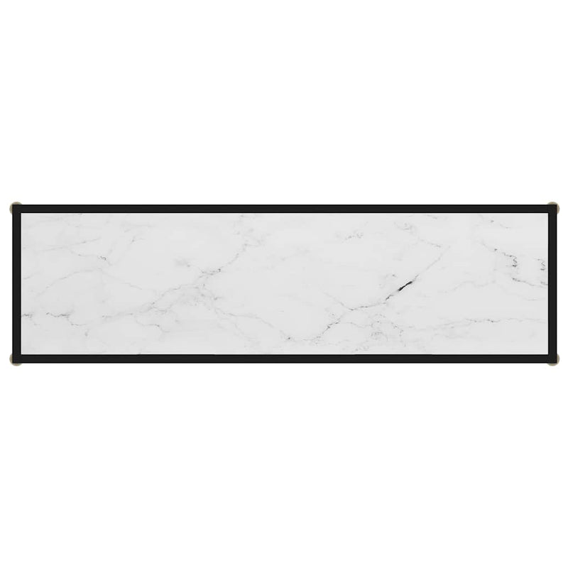 Masă consolă, alb, 120 x 35 x 75 cm, sticlă securizată